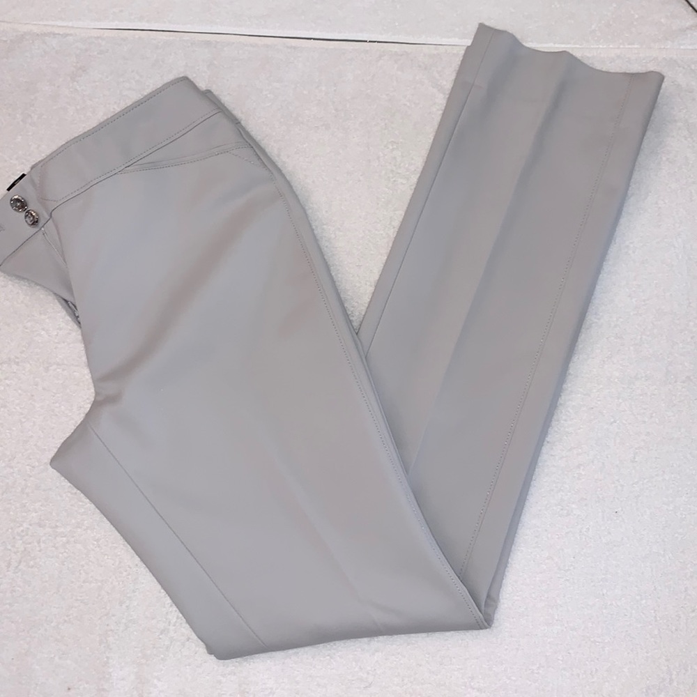 White House, Black Market concrete grey, straight leg, size 2 R pant.  Like new.